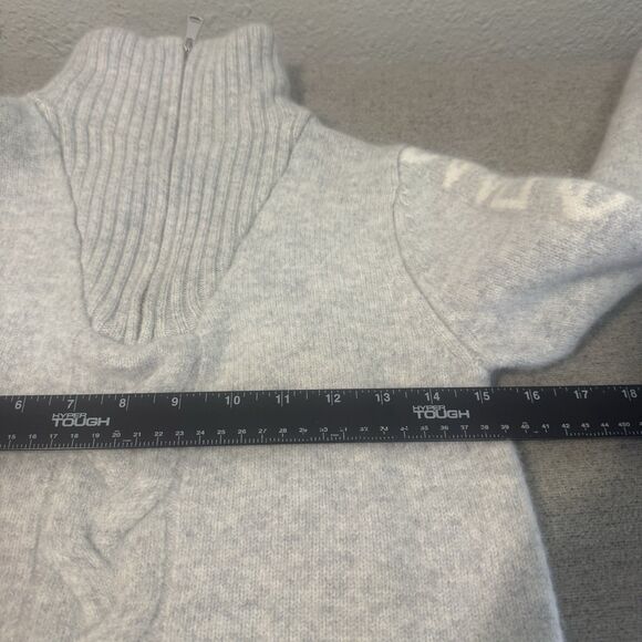 Woolland Norway Solsiden Knitted Sweater Wool 1/2 Zip Gray Washable Kids 12-14 - Picture 4 of 8